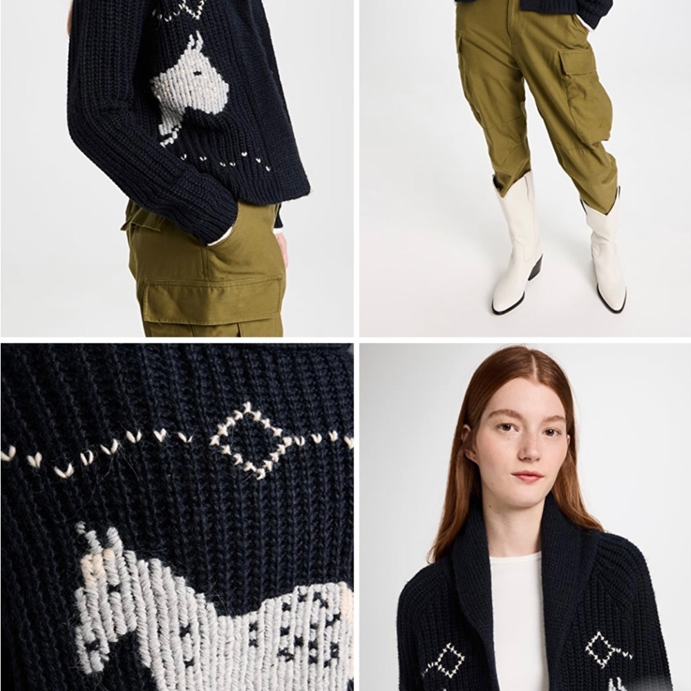 New, The GREAT  The Equestrian Ranch cardigan size 0